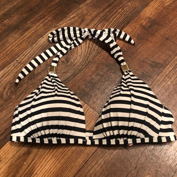 Victoria's Secret Other - Victoria’s Secret Black & White Striped Bikini Top